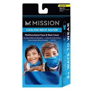 Mission Cooling Neck Gaiter Multifunctional Face & Neck Cover Youth